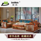 新中式家用红木沙发 刺猬紫檀实木沙发 客厅沙发组合 DMJK09