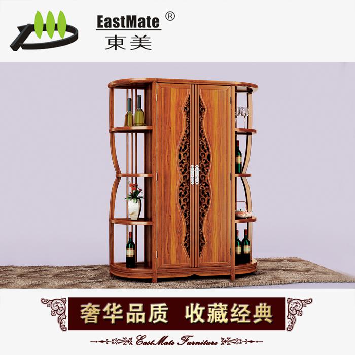 厂家直销红木家具 刺猬紫檀红木酒柜 实木展示柜