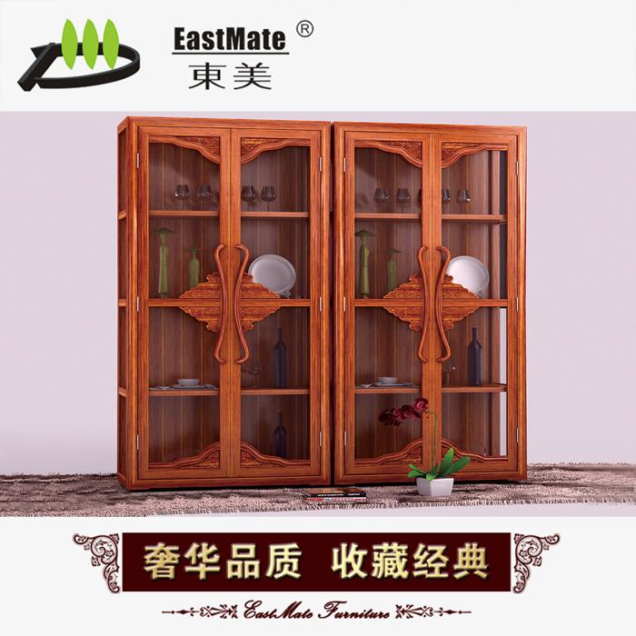 古典刺猬紫檀酒柜 客厅实木多门红酒酒柜 红木家具 DMTK21