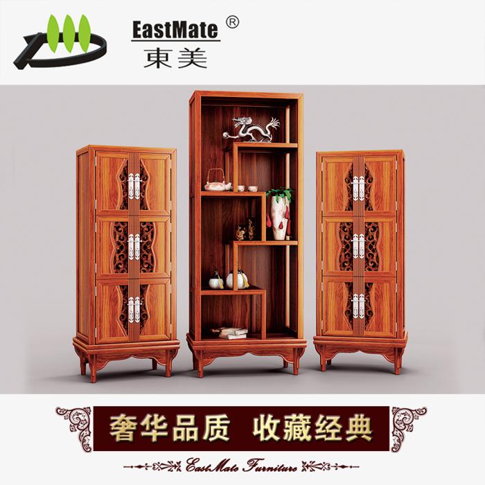 客厅家具 新古典实木茶水柜 中式茶水柜 红木茶几柜组合 DMJX25