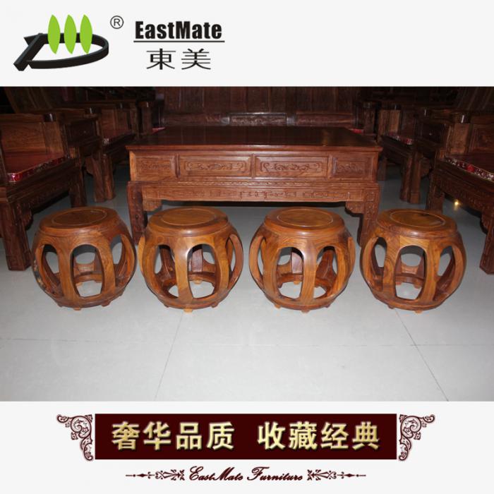 红木凳子 非洲黄花梨小圆凳矮凳 小孩凳客厅换鞋小矮凳