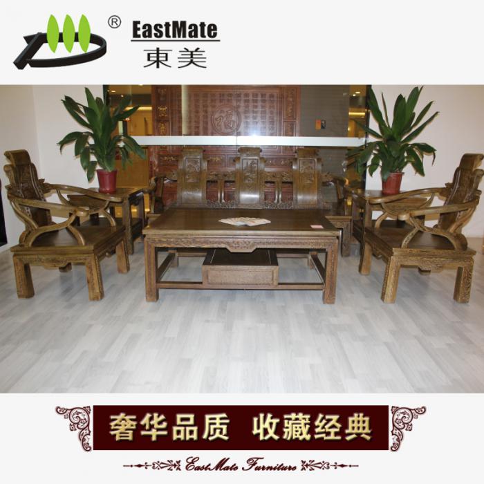 红木家具 鸡翅木全实木牛角沙发6或8件套