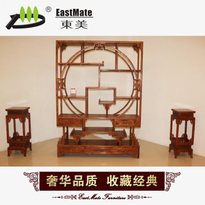 质量保证非洲黄花梨现代置物架 古董架 博古架