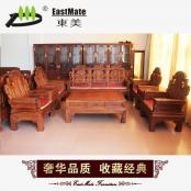 实木家具 非洲黄花梨 酸枝 大富豪红木沙发10件套
