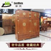 红木家具 非洲黄花梨顶箱柜 实木衣柜 储物柜东美