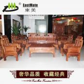 中如意红木沙发10件套 客厅家具 非洲花梨实木沙发