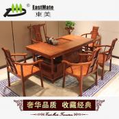 红木家具 实木花梨木中式茶几桌椅组合 厂家直销 牡丹茶桌