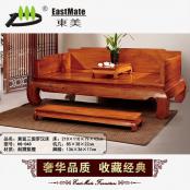 红木家具 素面三围罗汉床 厂家直销 刺猬紫檀花梨木 罗汉床