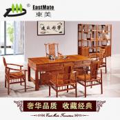 红木家具 大八骏马茶台 实木茶桌椅组合 茶桌茶台 功夫茶几