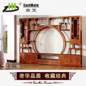 红木家具 圆拱博古架 厂家直销可定制 刺猬紫檀 红木博古架