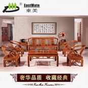 红木家具 牛角沙发 厂家直销可定制 刺猬紫檀 红木古典家