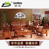 红木家具 中如意沙发 厂家直销可定制 非洲花梨木 红木沙发