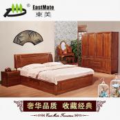 红木家具 明式素面大床 实木床 刺猬紫檀 雕花大床 红木床