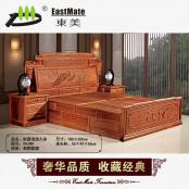 红木家具 孔雀大床 厂家直销 双人大床 古典红木实木床